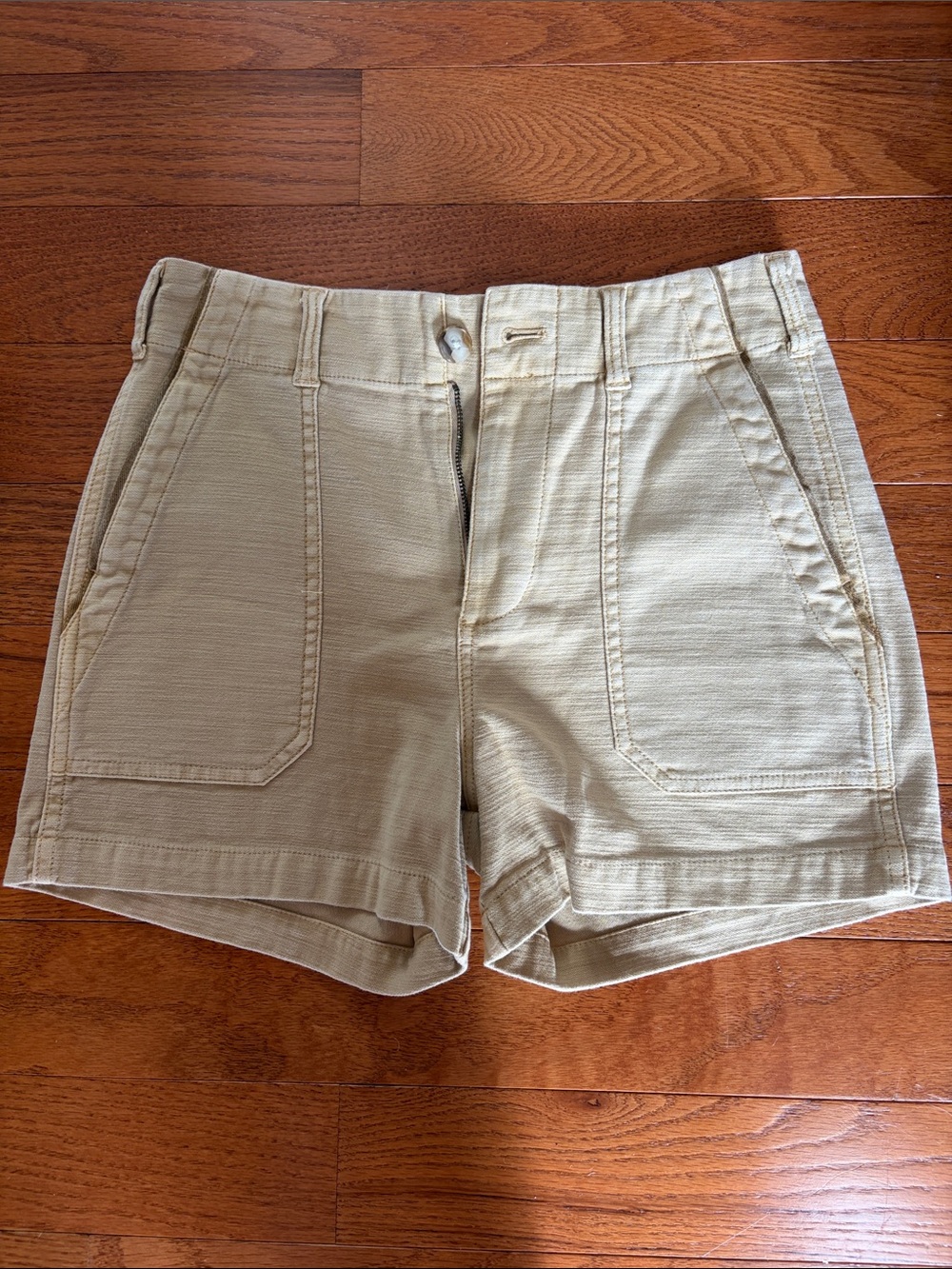 Faherty stretch terry shorts in desert olive
